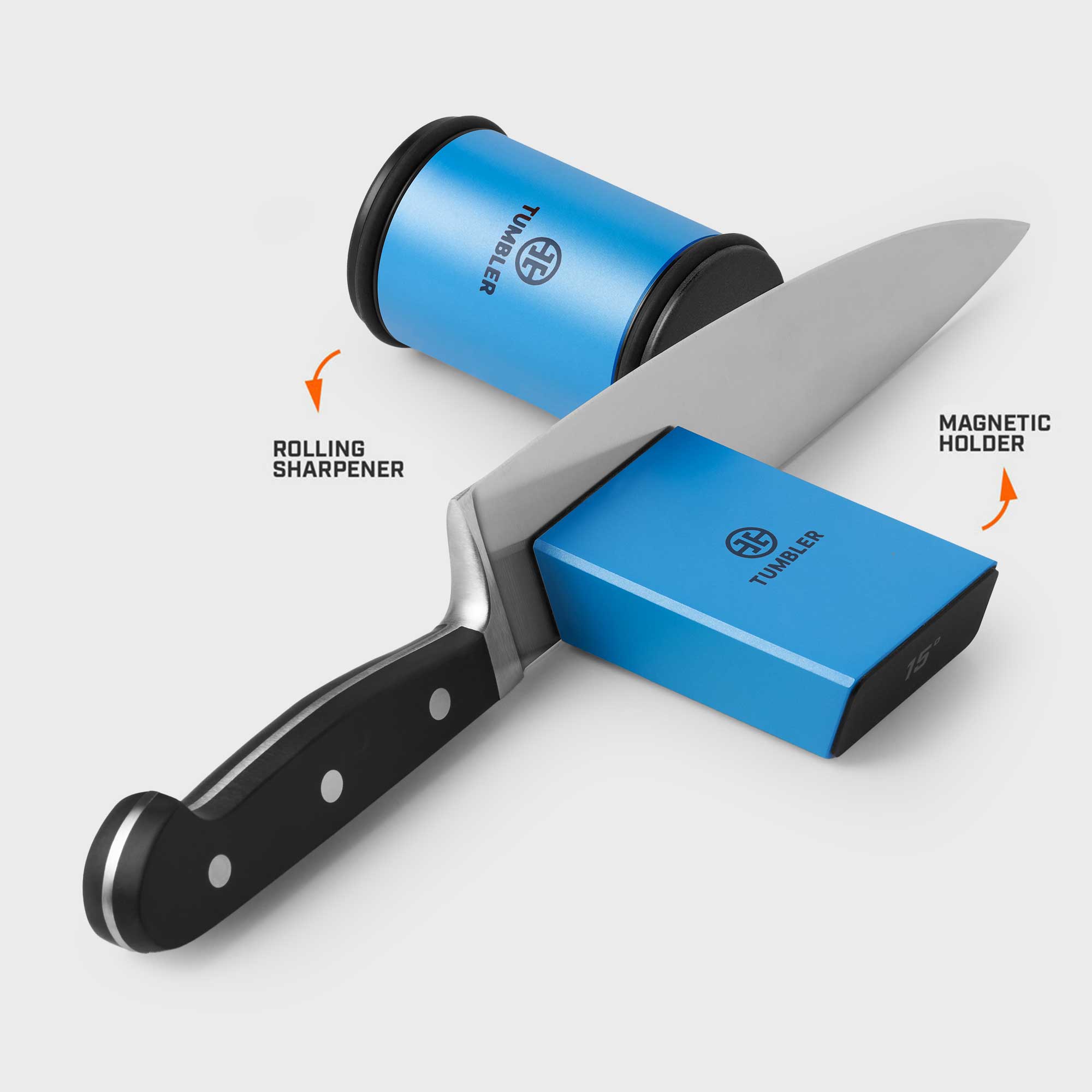 Tumbler Pro Diamond Rolling Knife Sharpener Set - Glacial Blue